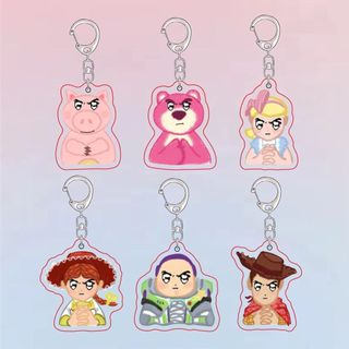 Toy Story 5 Serious Face Emoticon Pack Engraçado Bonito Dupla Face Acrílico Chaveiro Decoração Mochila Presente