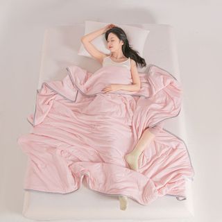 [Vem com sensação fresca] Seda gelada Cool Feeling Summer Cool Quilt Colcha de ar condicionado Verão Único Duplo Dormitó