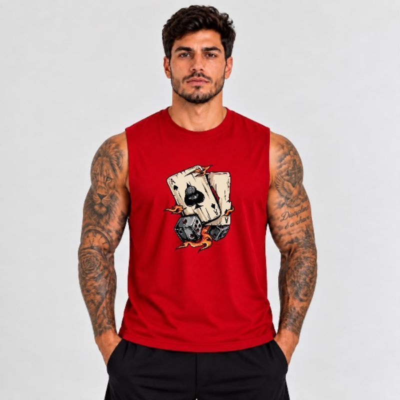 Camiseta Regata Machão Masculina Cartas 100% Algodão Premium Moda Urbana Streetwear Casual Academia Confortável Moderna
