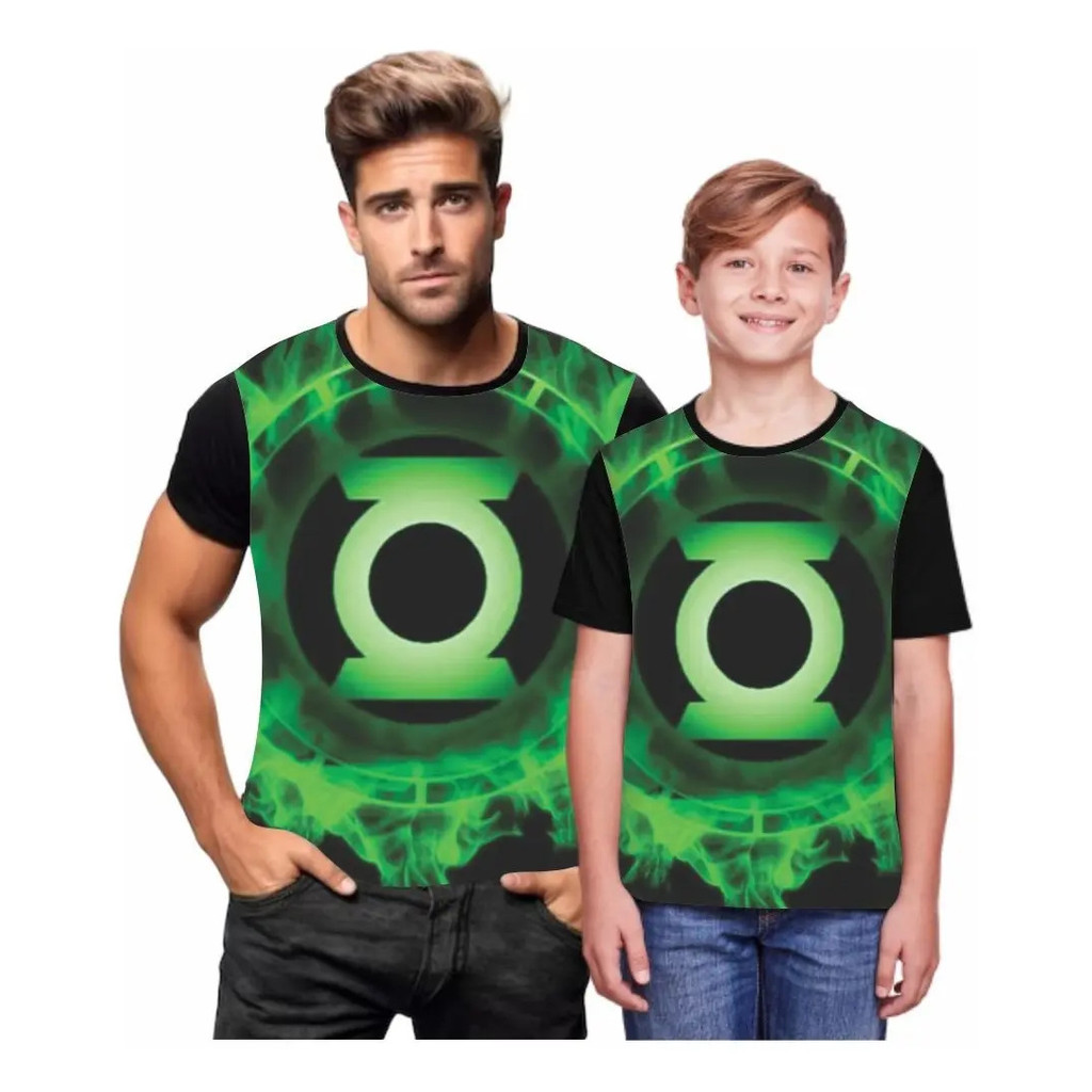 Camiseta Camiseta Heroi Lanterna Verde Dc Comics Inf/adulto
