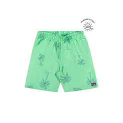 Bermuda Praia Infantil Menino Proteção Solar Elian Verde