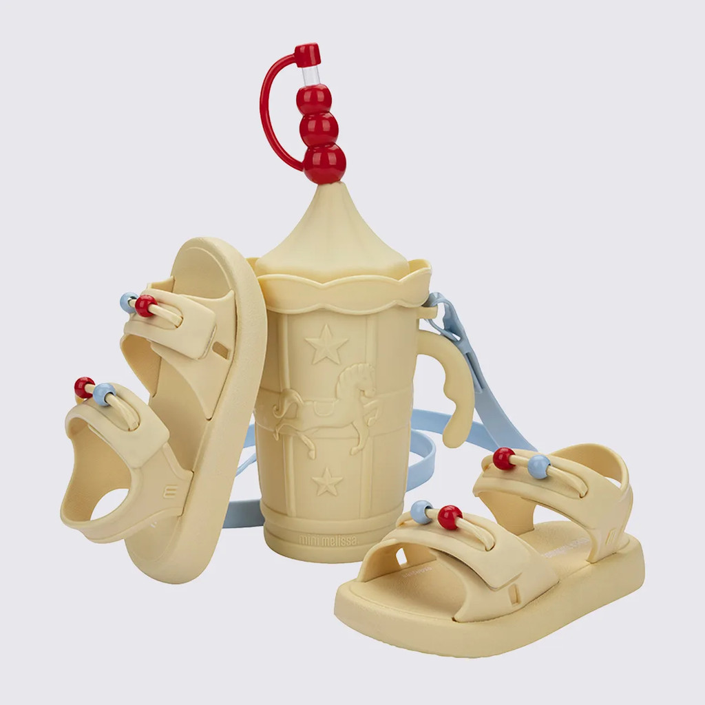 Sandália Infantil Bebe Mini Melissa Carrossel C/ Copo Canudo Personalido Original