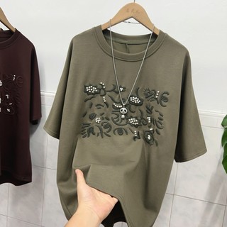 Olhos Grandes [Roupas Femininas Japonesas Coreanas Tamanho Único] Camiseta de Manga Comprida-6 Cores Algodão Ar Bordado 
