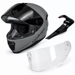 CAPACETE NORISK RAZOR EDITION CINZA SOLID EDITION NARDO GRAY