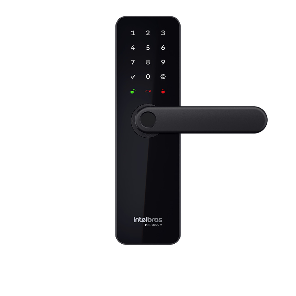 Fechadura Inteligente de Embutir Intelbras com Maçaneta MFR 3000 V