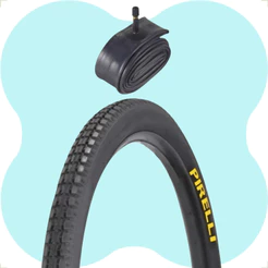 Pneu Pirelli Primor 26 x 1.1 / 2x2 Barra Forte motorizada montadinha Bike + Camara de ar Shiver