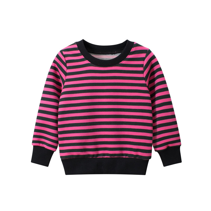 Crianças roupas de outono manga comprida camiseta bebê na moda listrado topo 2025 novo estilo versão coreana meninos men