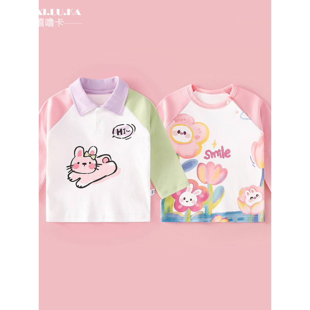 1-9 anos de idade médio pequeno crianças primavera outono manga comprida camiseta masculino feminino bebê dos desenhos a
