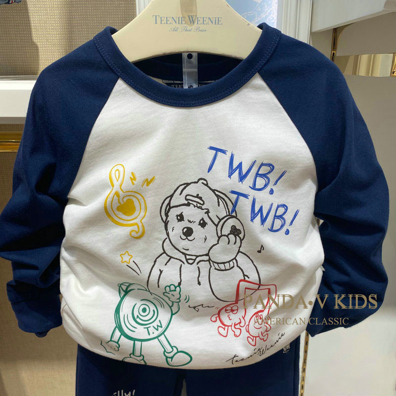2024 primavera outono novo estilo meninos manga comprida camiseta algodão médio grande crianças Casual estilo ocidental 