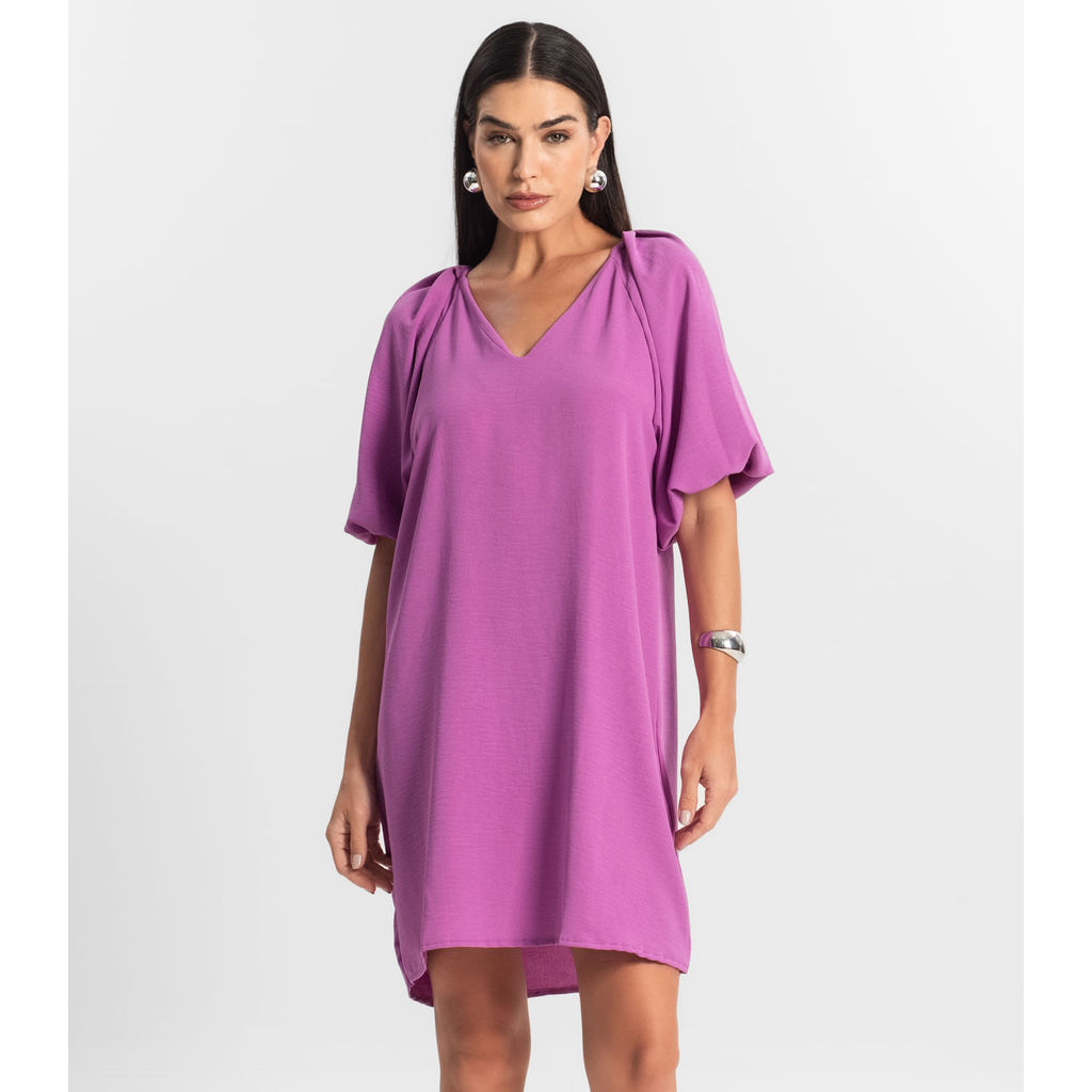 Vestido Feminino Liso Rovitex Roxo