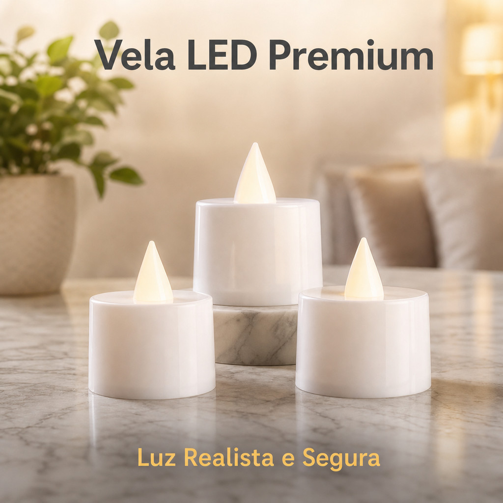 72/96/120 Led Produtos Eletrônicos Com Velas Amarelas 3,5*4,5CM Festas Casa e Decoração Velas e Castiçais