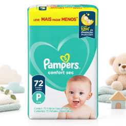 Fralda Pampers Confort Sec P 72 Unidades