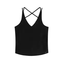 Regata Feminina Alças Transpassadas Marialícia Preto