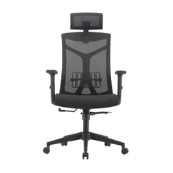 Cadeira Escritório Presidente NR17 Office Tela Mesh Lugano Preto