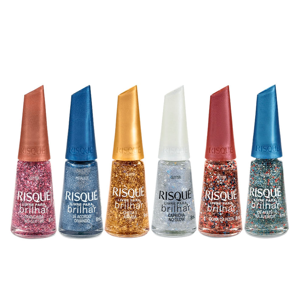 Kit Esmalte Risqué Livre Para Brilhar