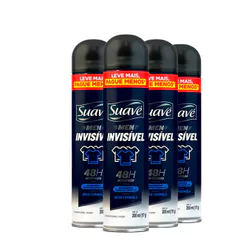 Kit Desodorante Antitranspirante Suave Invisible 200ml - 4 Unidades