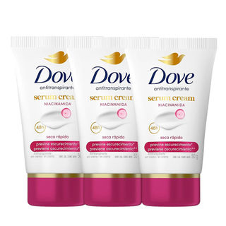 Kit Desodorante Dove Sérum Creme Previne Escurecimento Niacinamida 50g - 3 Unidades