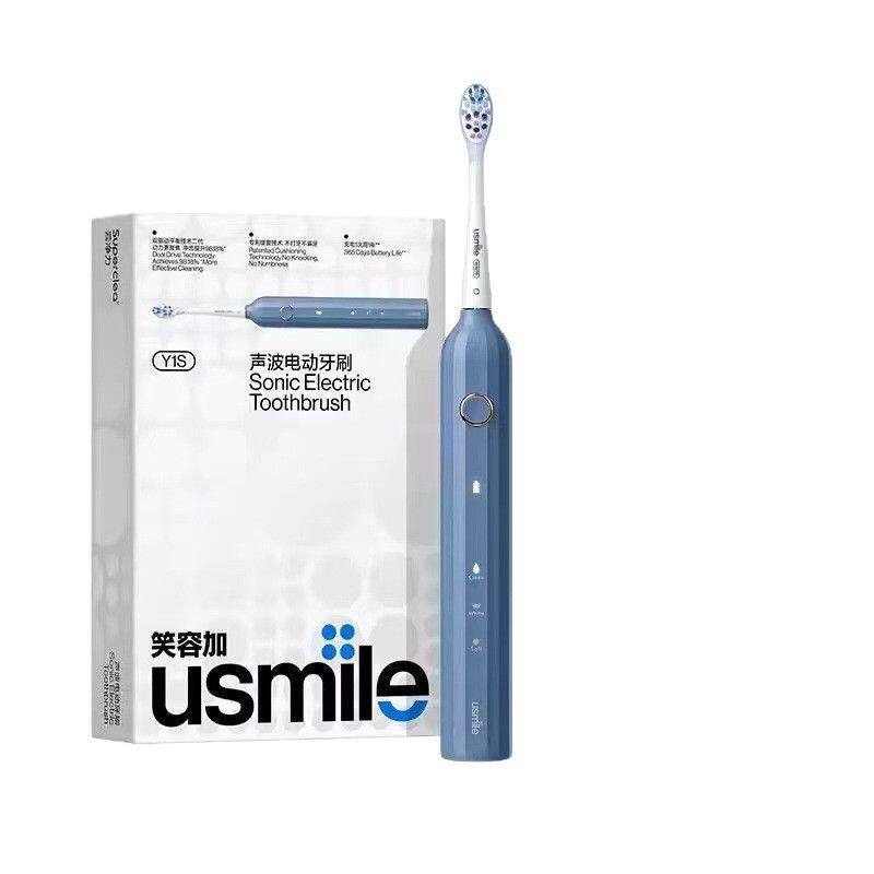 Smile Plus Escova de dentes elétrica Y1s Vibração sônica à prova d'água Forte vida útil da bateria Amortecimento sem lim