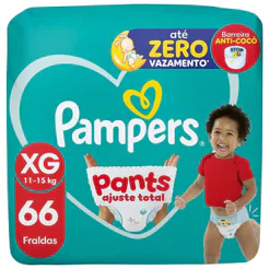 Fralda Pampers Pants Ajuste Total Tamanho XG com 66 Unidades