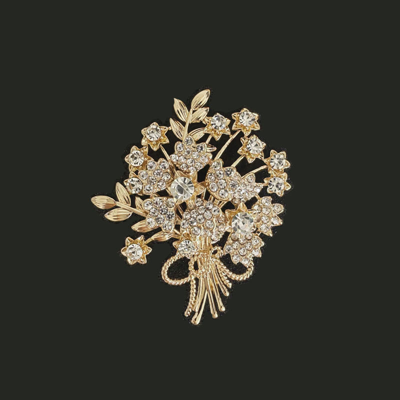 Fortune Tree broche feminino novo estilo requintado outono inverno moda Corsage High-End luz luxo terno camisola casaco 