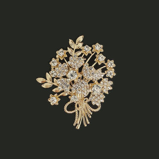 Fortune Tree broche feminino novo estilo requintado outono inverno moda Corsage High-End luz luxo terno camisola casaco 