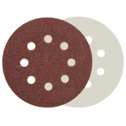 Disco de lixa com pluma 125 mm 8 furos grão 100 com 10 peças - 08.005 Disflex