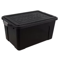 Caixa Organizadora São Bernardo Container em Plástico Preto 70L