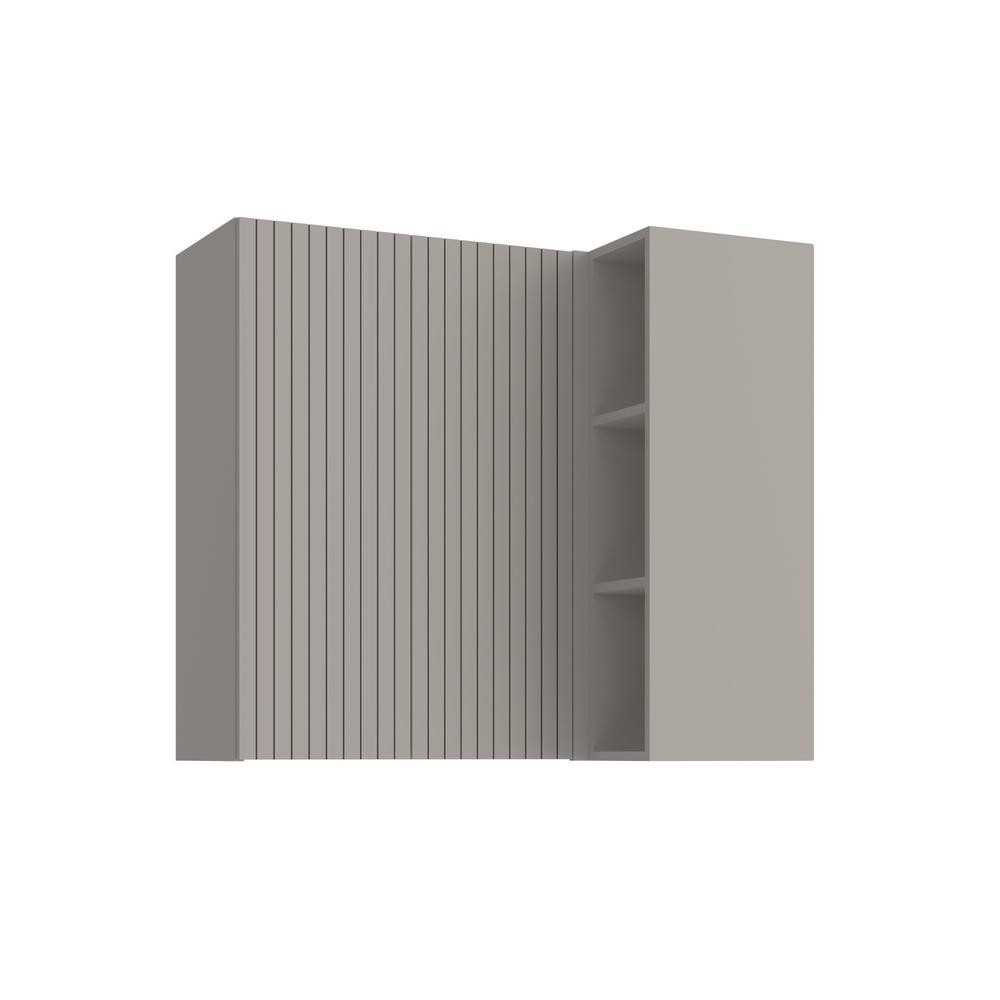 Aéreo Canto Reto Valência Cinza Claro MDF Casamia em Oferta na Shopee