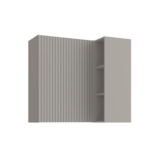 Aéreo Canto Reto Valência Cinza Claro MDF Casamia em Oferta na Shopee