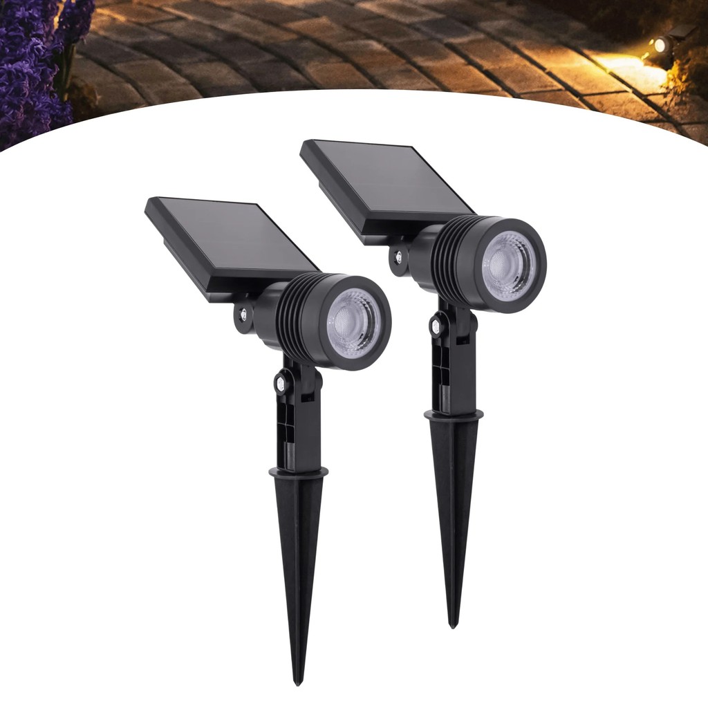 Luminárias Espeto Jardim Energia Solar Spot Super Led com IP65 Luz forte Linda Decoração Casa Jardim Cor Branco Quente