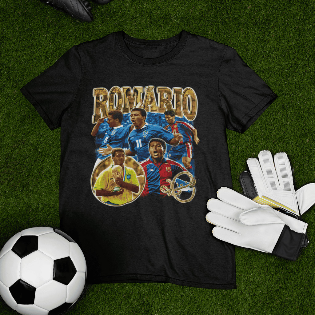 Camiseta Infantil Adulto Romario Seleção Brasileira Barcelona Futebol Jogador 100% Algodao