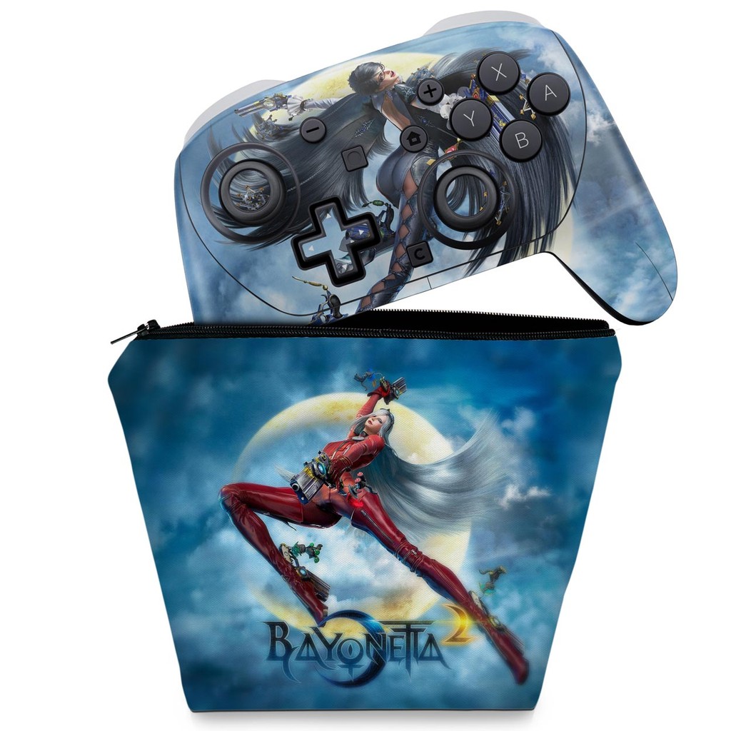 Capa Case e Skin Anti-Rage para Nintendo Switch 2 Pro Controle - Bayonetta 2