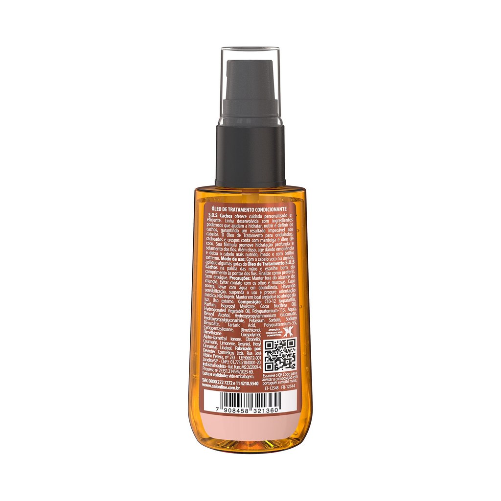 Detalhes do Kit Gelatina #todecacho Super Definição + Óleo SOS Cachos Óleo de Coco