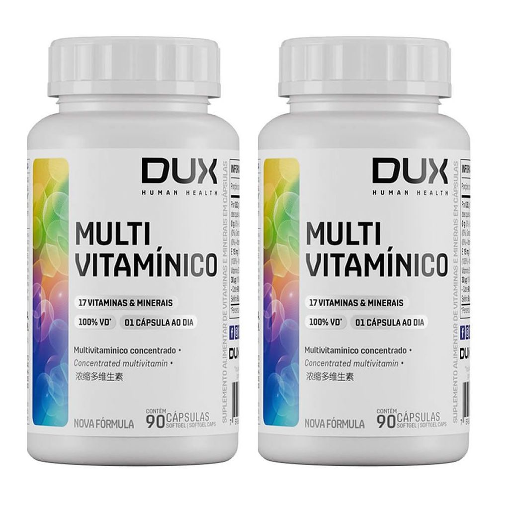 Kit 2X Multivitamínico Esportivo - 90 Cápsulas Softgel - Dux Nutrition