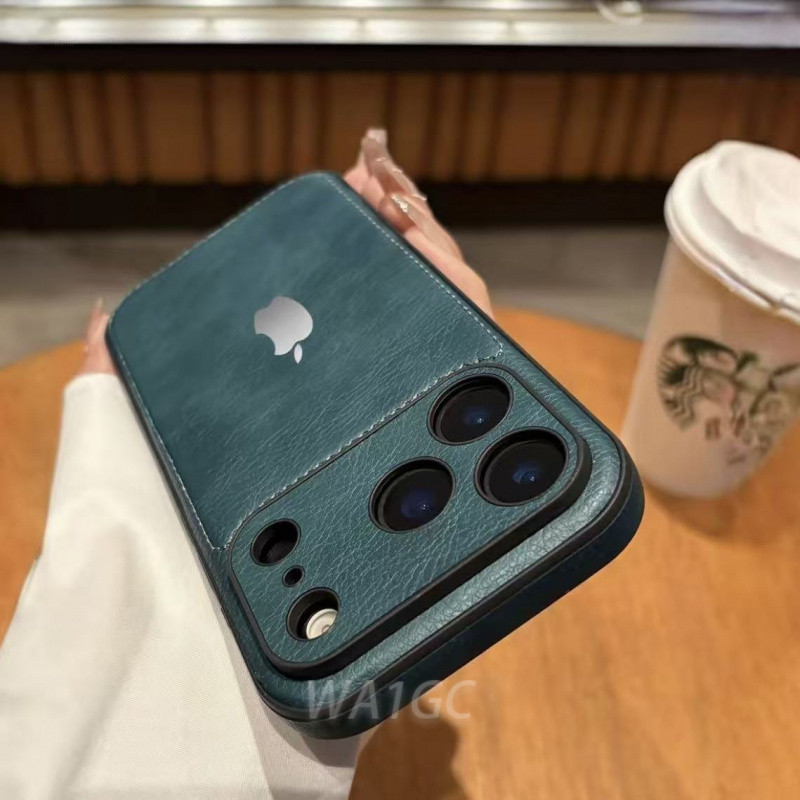 Capa Protetora De Couro De Alta Qualidade , Adequada Para iPhone 17 , 16 , 15 , 14 , 13 , 12 , 11 Pro Max Proteção Contr em Oferta na Shopee