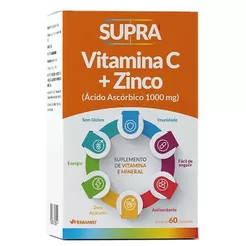 Supra Vitamina C + Zinco - 60 Cápsulas - Herbamed