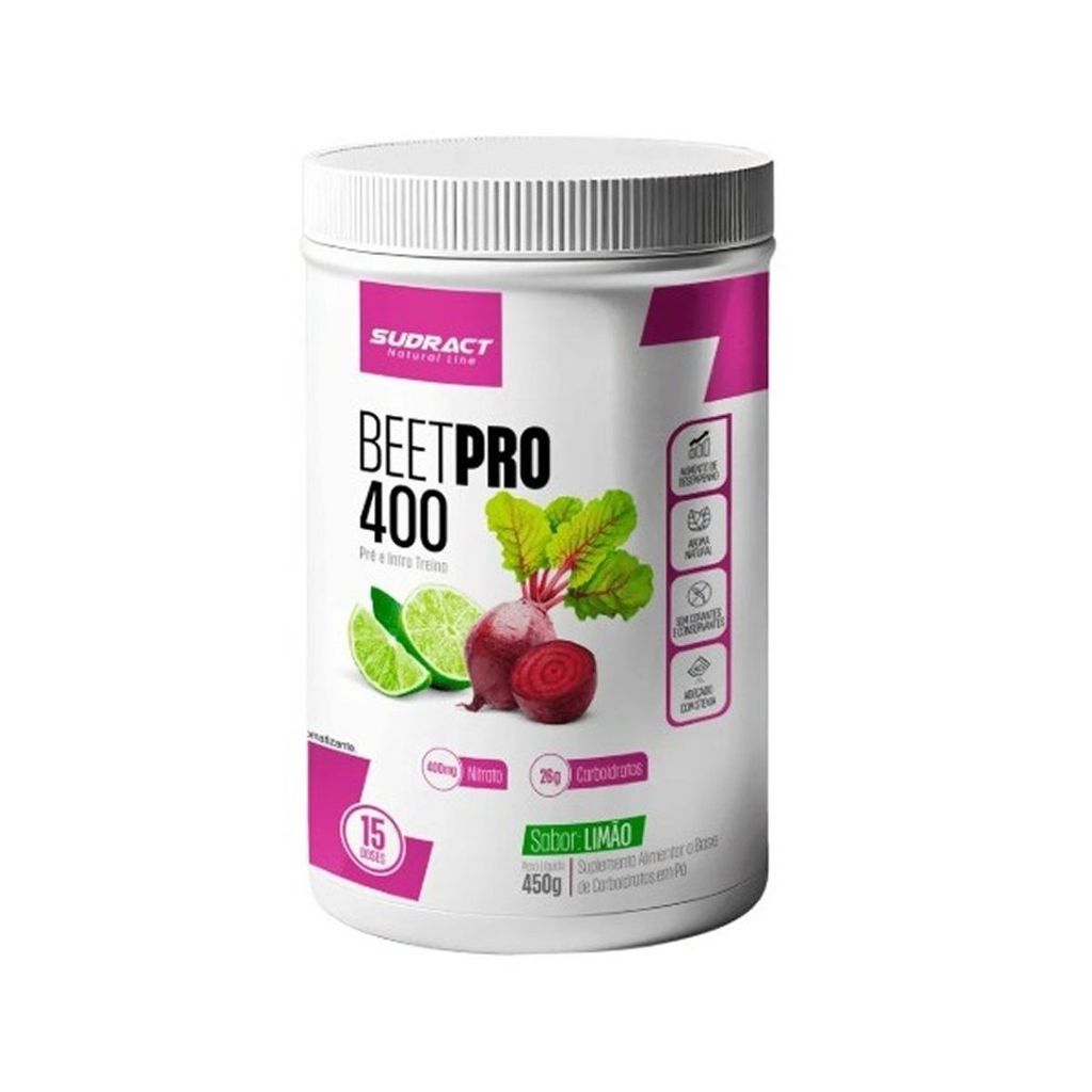 Beet Pro 400 - 450g Limão - Sudract Nutrition em Oferta na Shopee