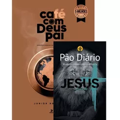 Kit 2 Livros | Café com Deus Pai Porções de Transformação + Pão Diário 90 Reflexões Capa Leão de Judá