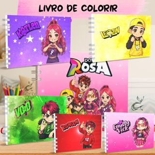 Caderno de colorir Do Rosa - Emily Vick Leozin- Capa Dura - 50 desenhos em Oferta na Shopee