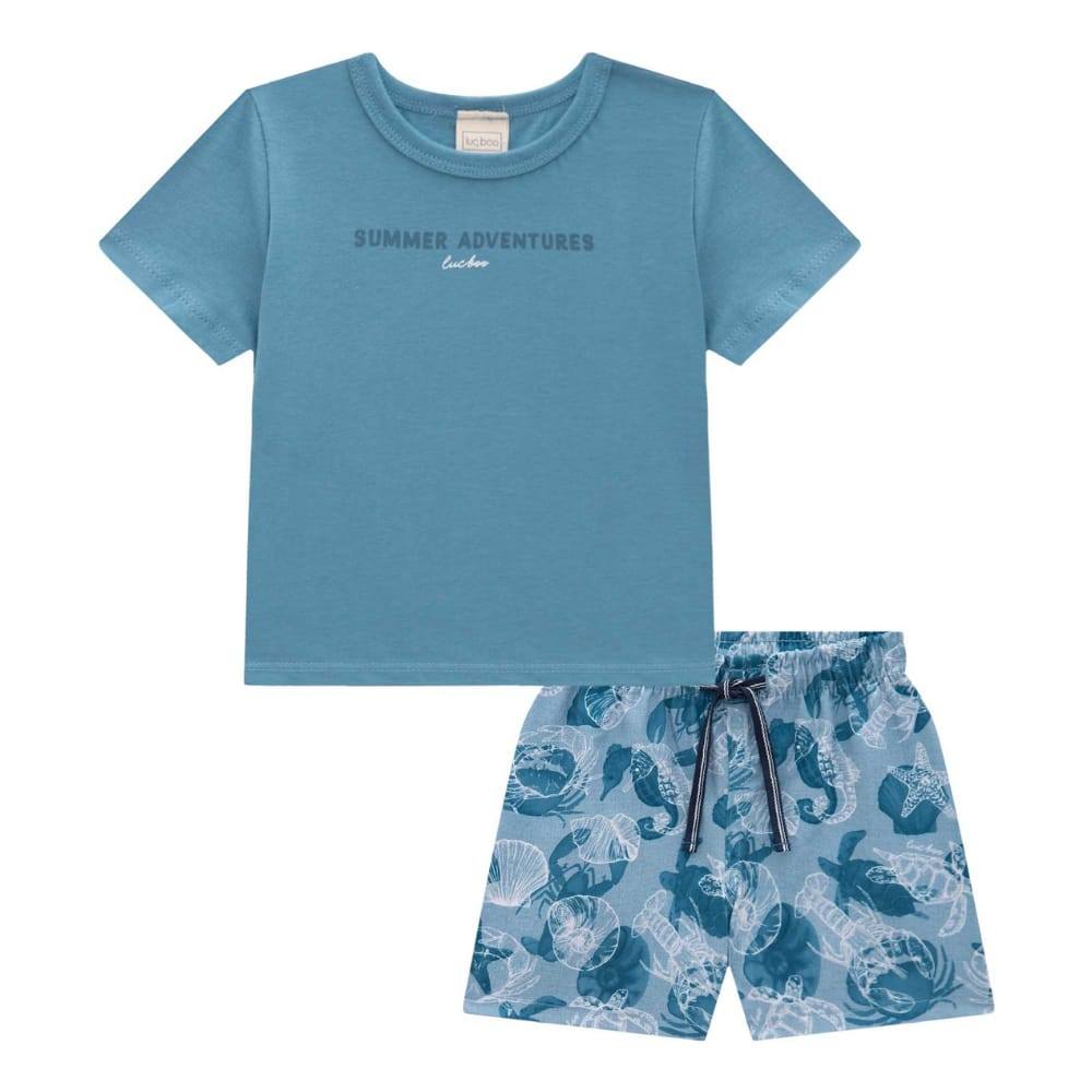 Conjunto Menino Camiseta e Bermuda em Nylon Ergonomic c/Elastano  LucBoo