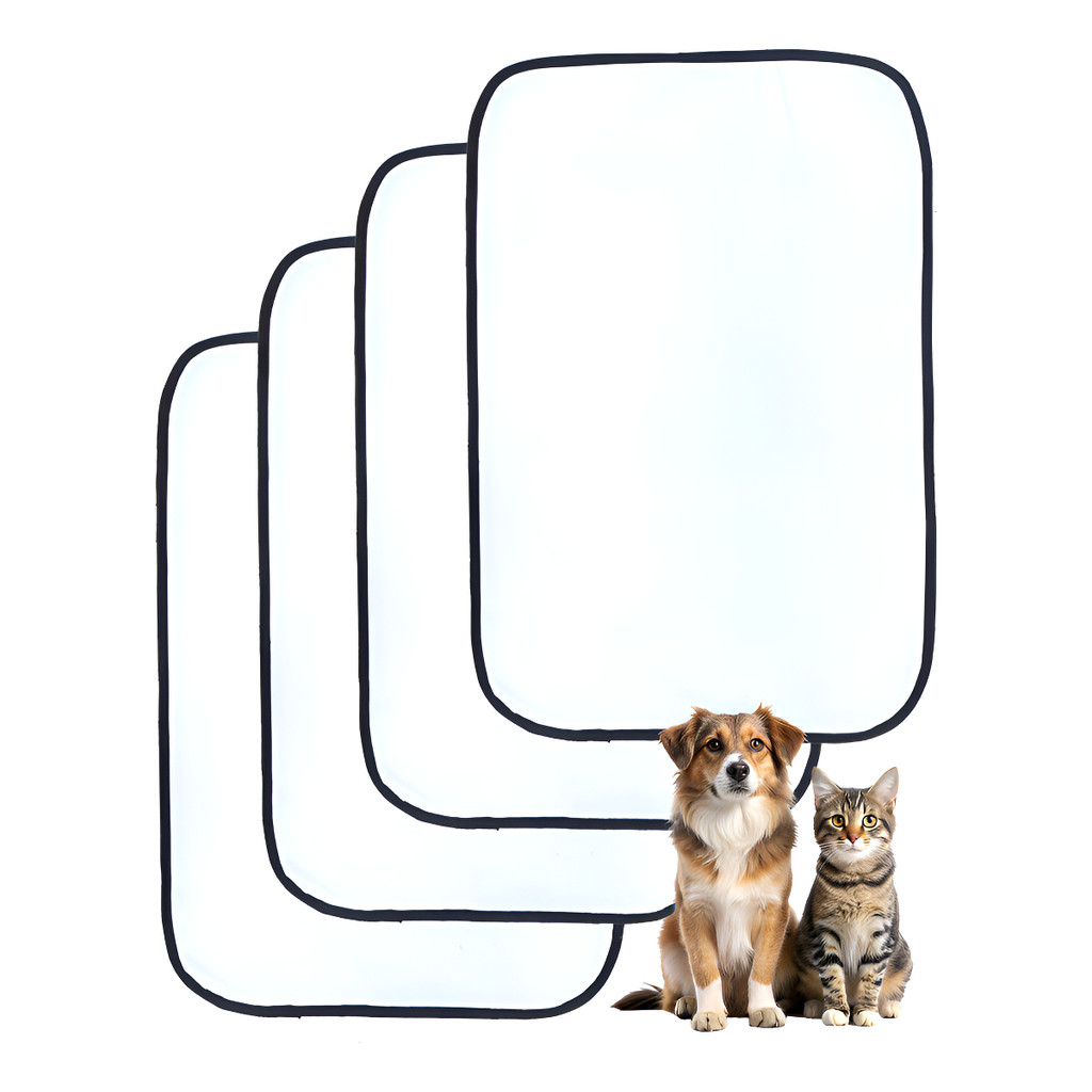 Tapete Higienico 80x60cm Kit 4 Branco Liso