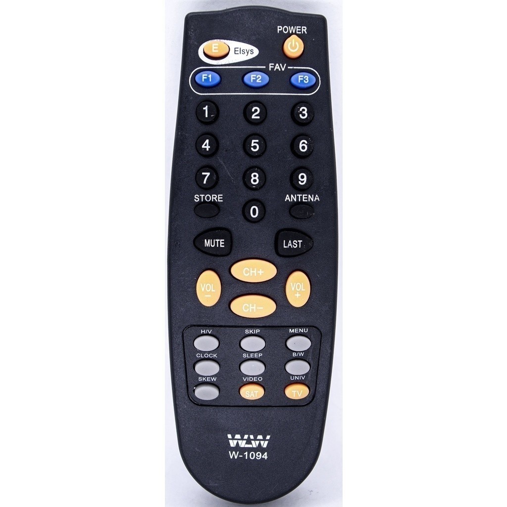 1094 Controle Remoto Receptor Parabólica Elsys 2,0/preto - Substituto Compatível bc