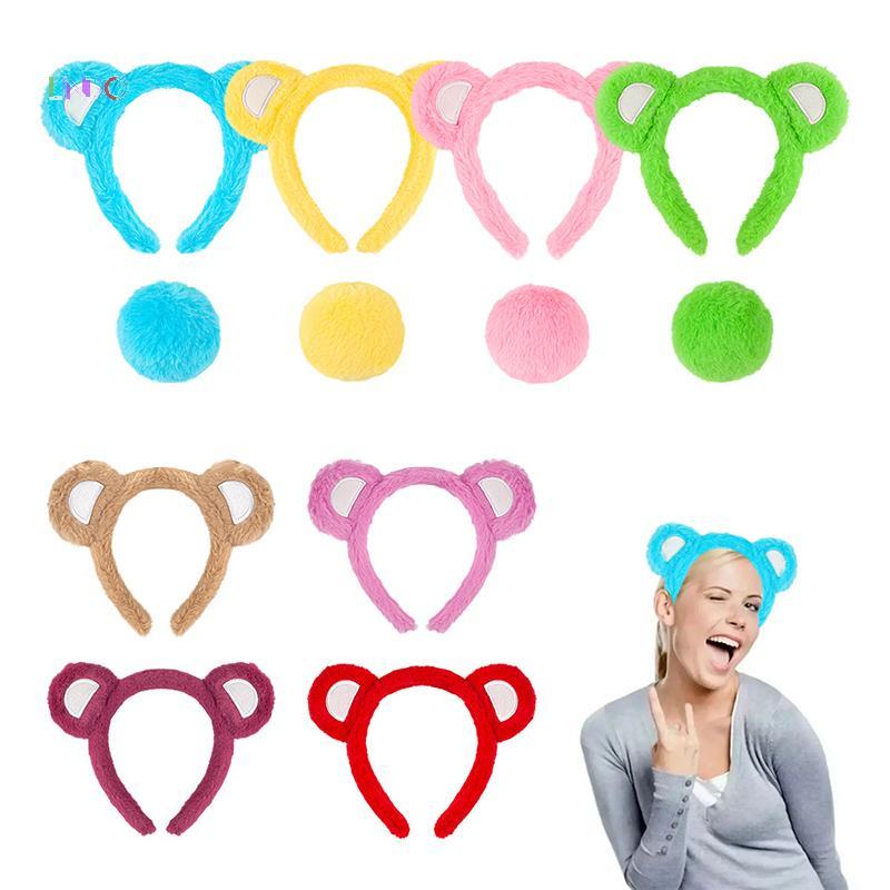 Uequilibrium Bonito Orelhas De Urso Halloween HairBand Animal Traje Crianças Adulto Acessórios De Festa Para Cosplay Nov — imagem 2 de 2