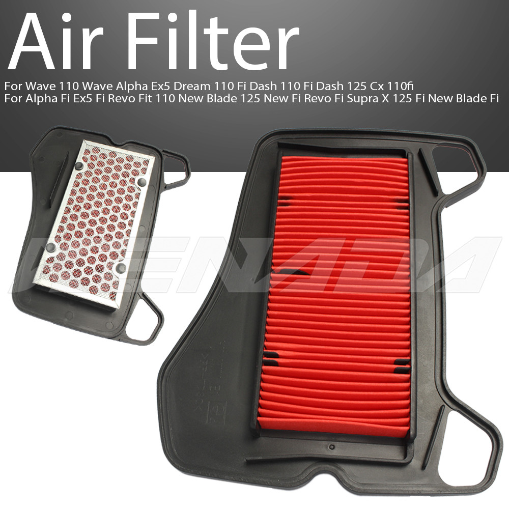 Filtro De Ar Para Wave 110 Alpha Ex5 Dream 110 Fi Dash 125 Cx 110fi Ex5 Revo Fit 110 Nova Lâmina 125 Novo Supra X 125
