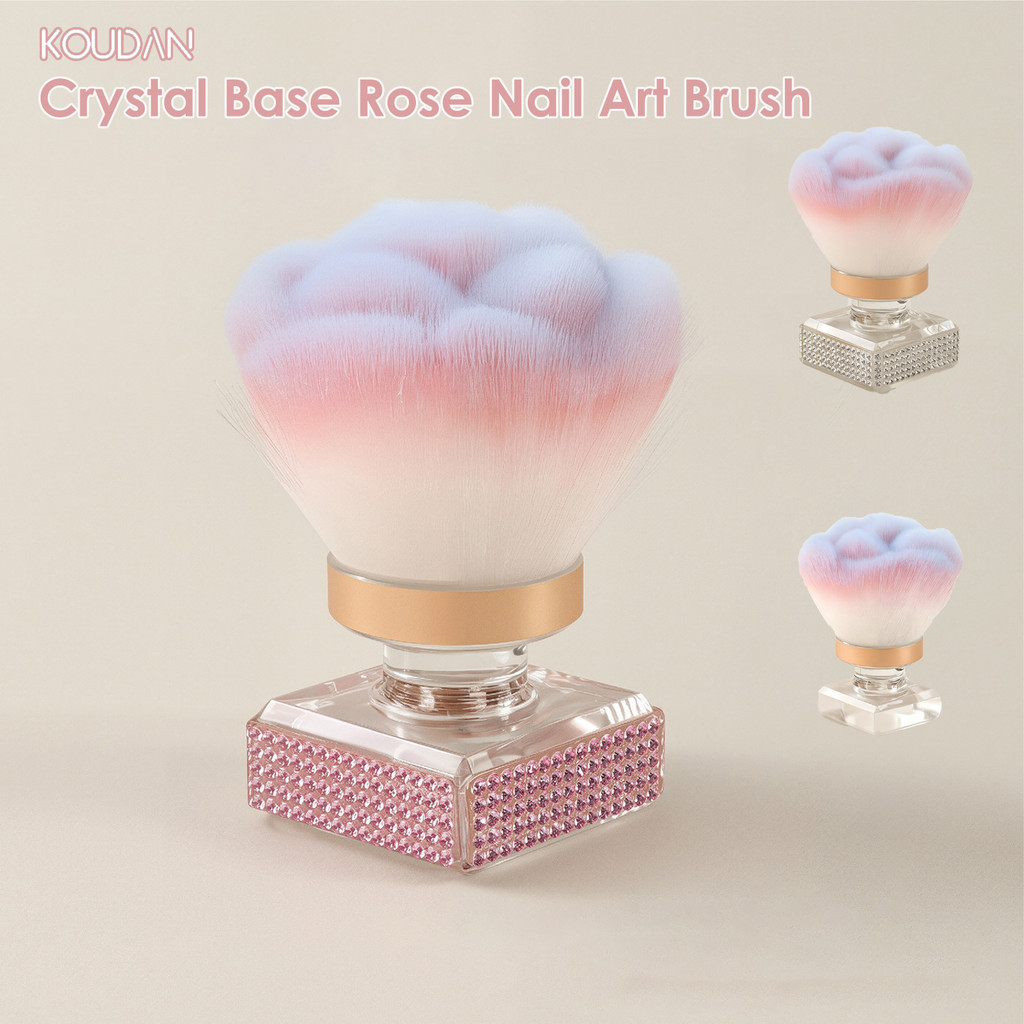 Escova De Unhas Limpador Ferramentas Manicure Multifuncional Strass Escovas Poeira Compõem Forma Rosa Fantasia KOUDAN em Oferta na Shopee