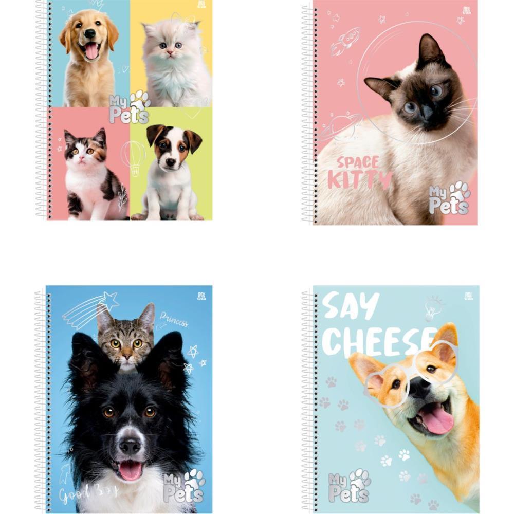 Caderno 10X1 Capa Dura MY PETS 160F PCT.C/04