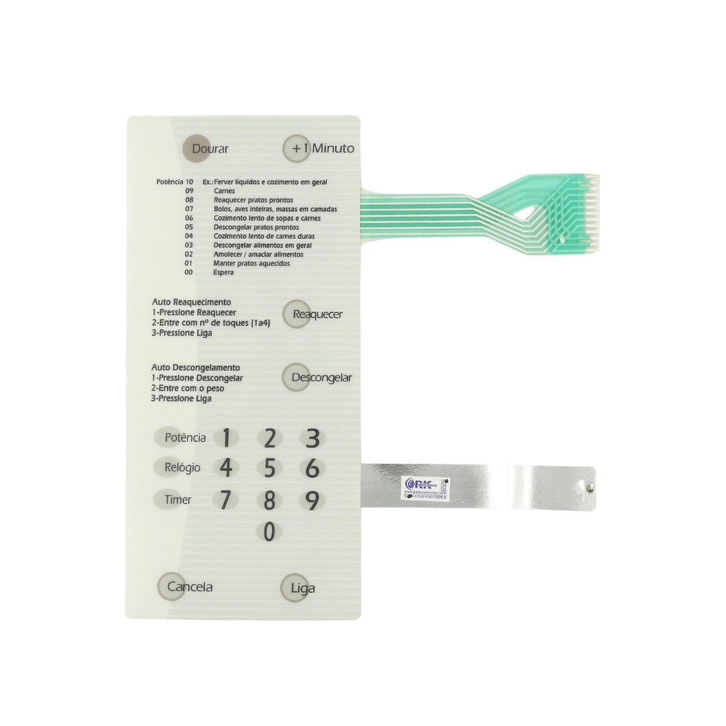 Membrana Painel Microondas Brastemp Bmp42 Similar - 0012985
