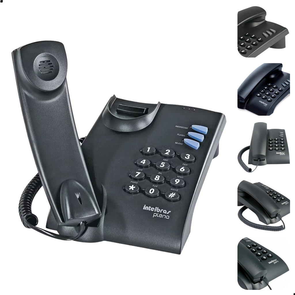 Aparelho Telefone Fixo Toques Diferentes, Flash, Rediscar e Mudo Uso Residencial e Comercial