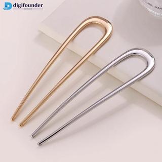 DIGIFOUNDER Simples Em Forma De U Metal Grampos De Cabelo Estilo Francês Varas Moda Feminina Acessórios De Jóias P4Z6