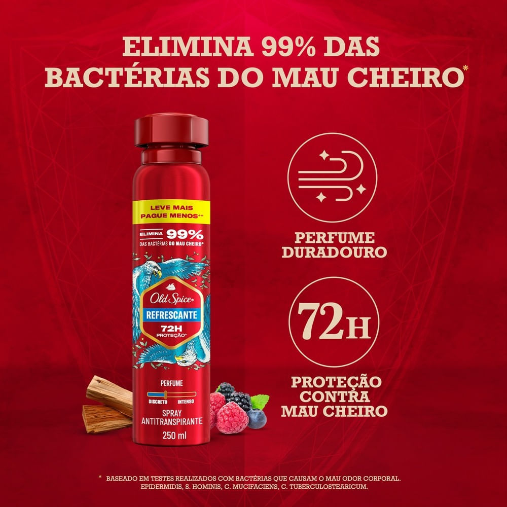 Detalhes do Desodorante Old Spice Refrescante Spray Antitranspirante 250ml